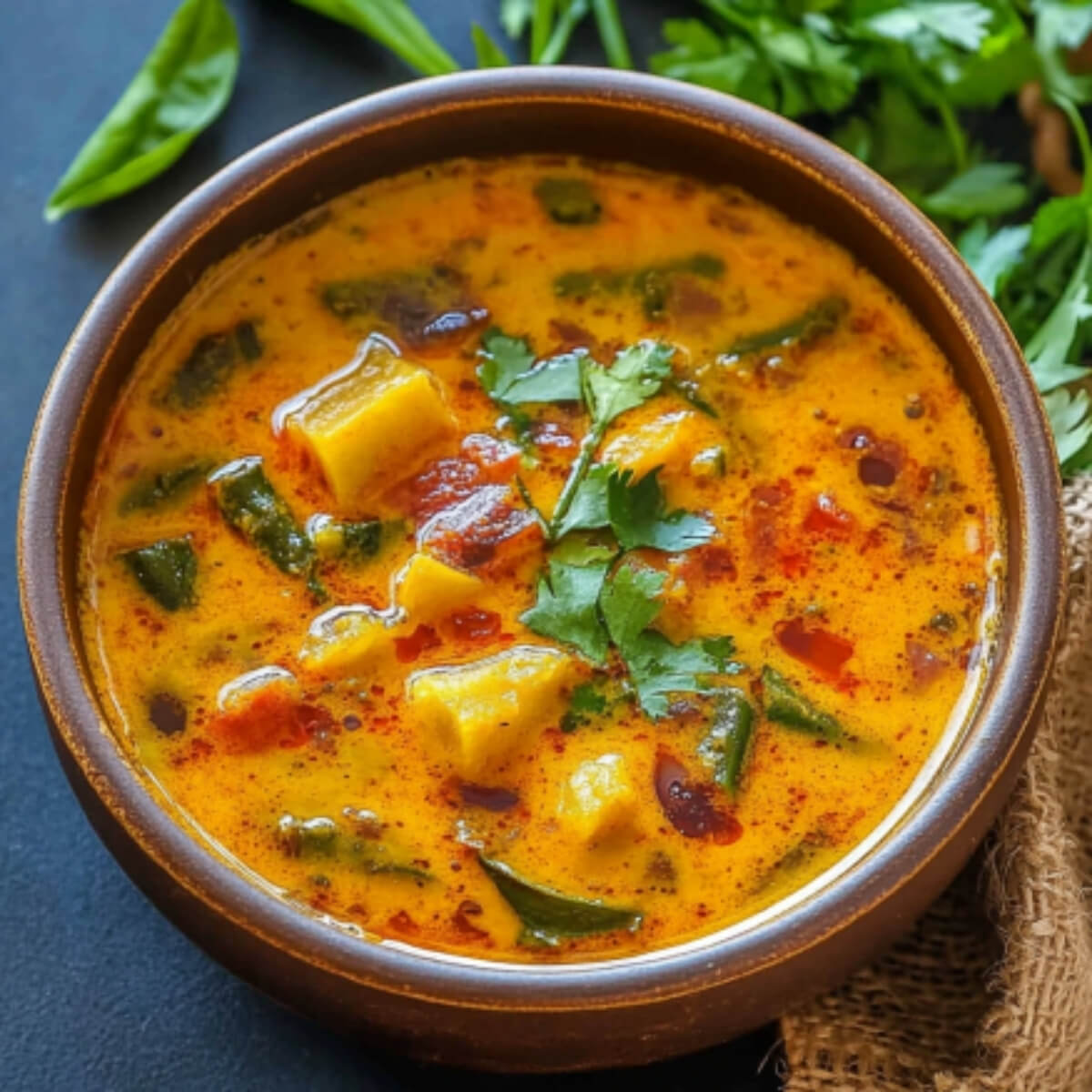 Sindhi Kadhi Recipe-Sindhi Kadhi Chawal