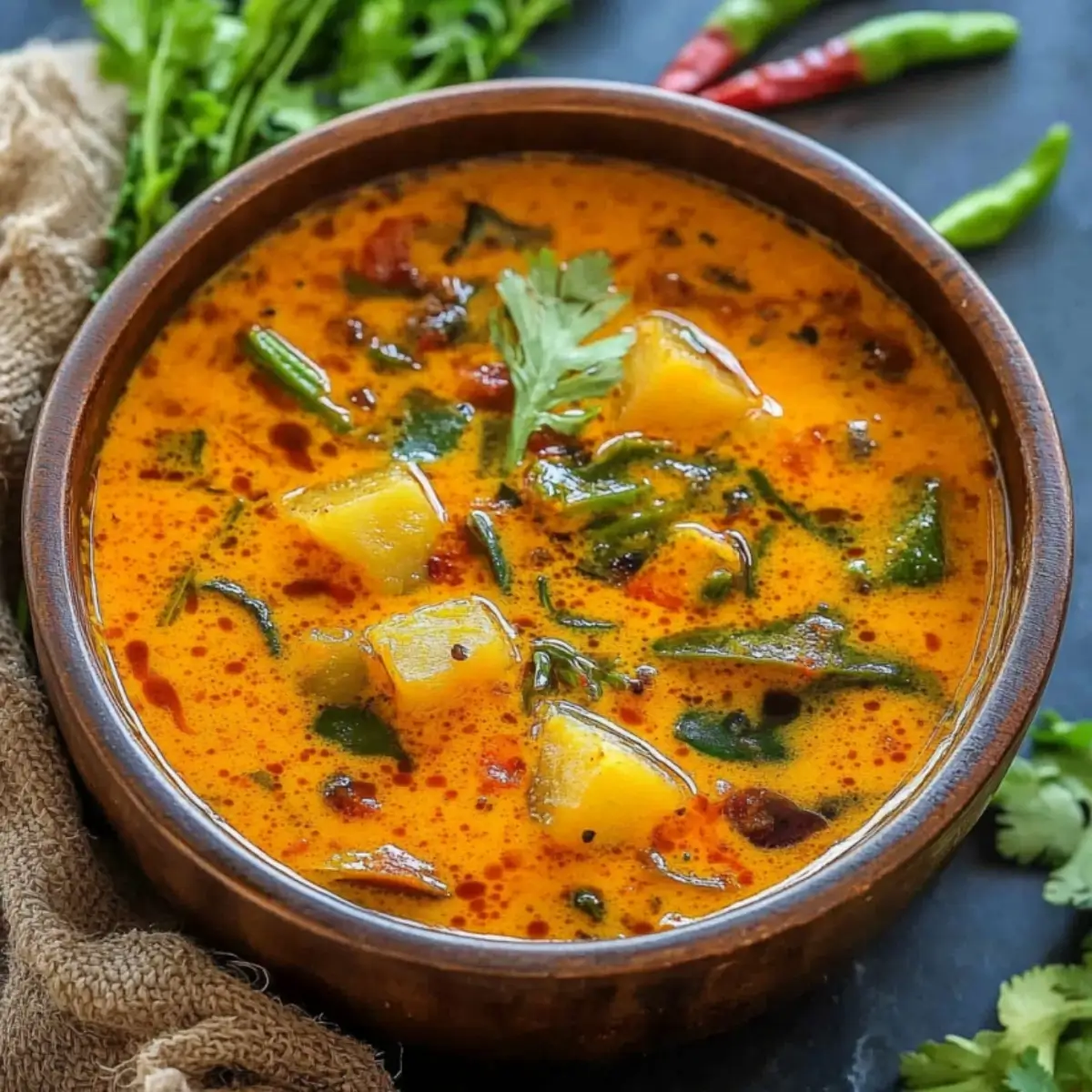 Sindhi Kadhi Recipe-Sindhi Kadhi Chawal