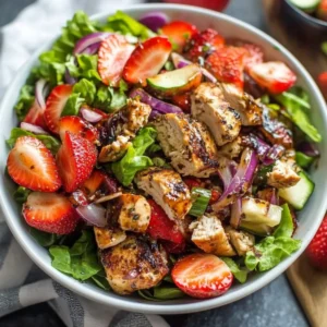 Balsamic Strawberry Chicken Salad