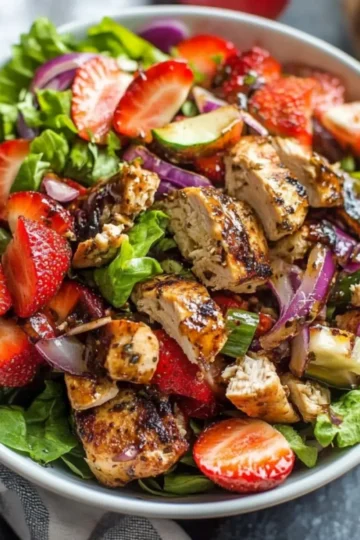 Balsamic Strawberry Chicken Salad