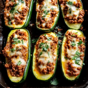 Ground Beef Zucchini Boats