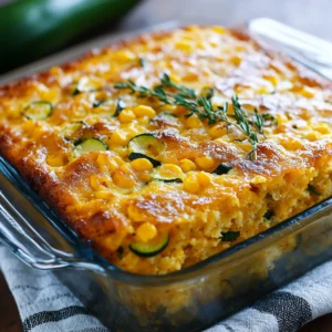 Zucchini Cornbread Casserole