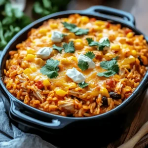 Chicken Enchilada Rice Casserole