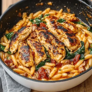 Creamy Sun-Dried Tomato Chicken Orzo