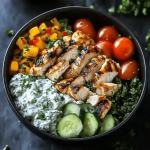 Mediterranean Chicken Tzatziki Bowls