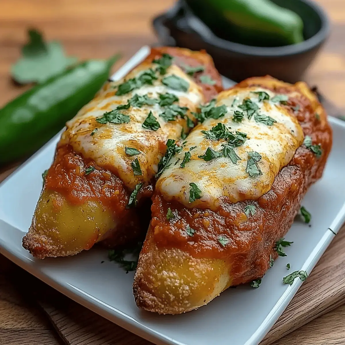 Cheesy Hatch Chile Rellenos