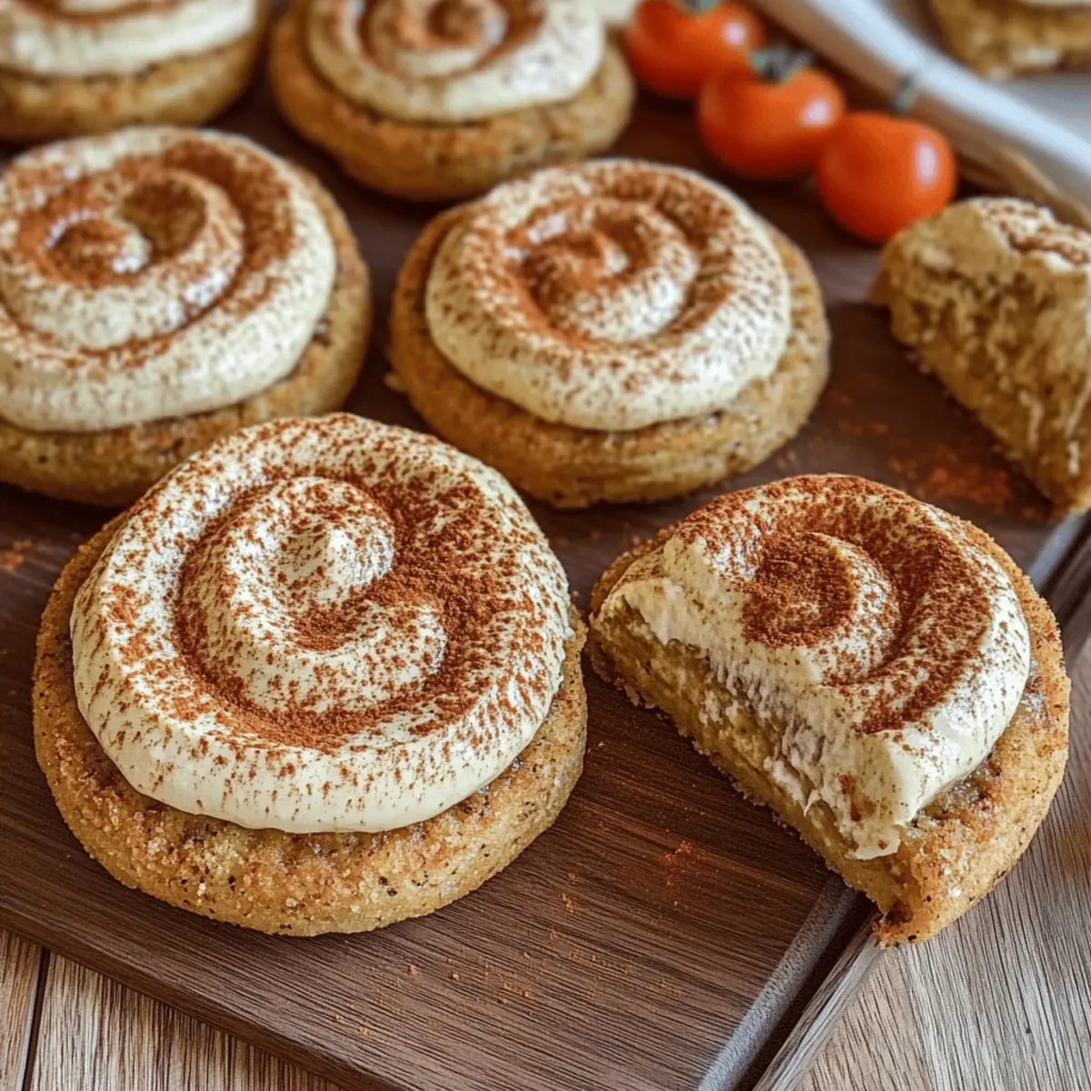 Soft Pumpkin Cookies with Cinnamon Frosting