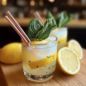 Mint and Rosemary Lemonade with Vanilla