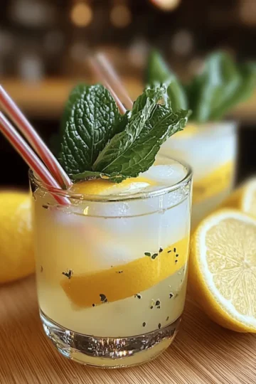 Mint and Rosemary Lemonade with Vanilla