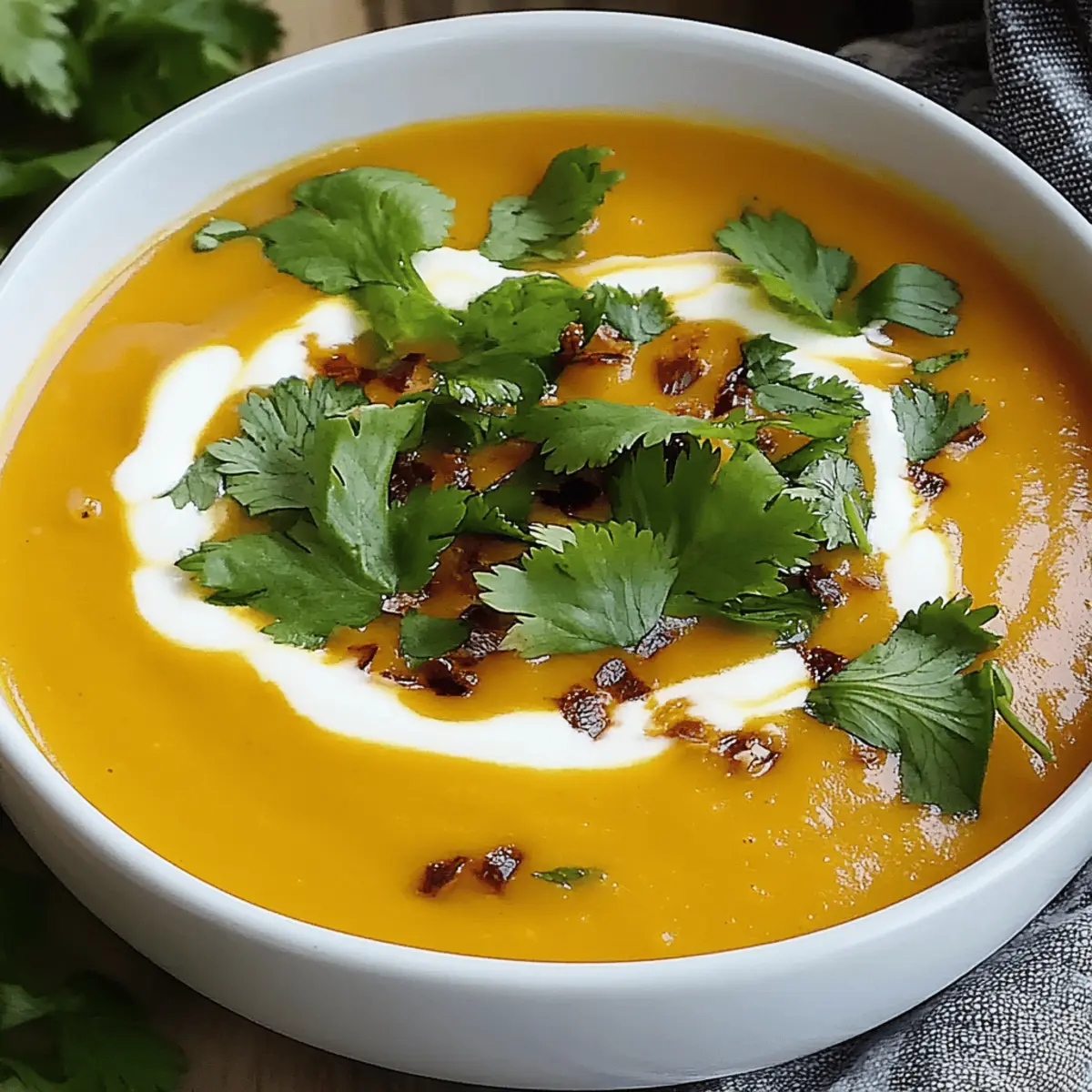 Creamy Butternut Squash Soup with Coconut Milk
