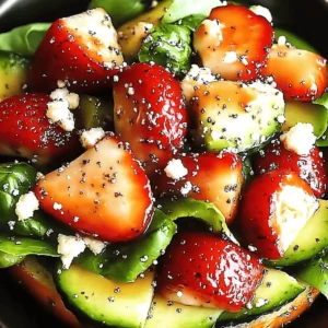 Strawberry Avocado Spinach Salad