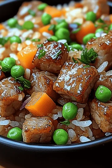 Onion Beef Fried Rice