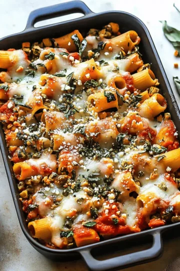 Pasta Bake with Pumpkin Tomato Sauce