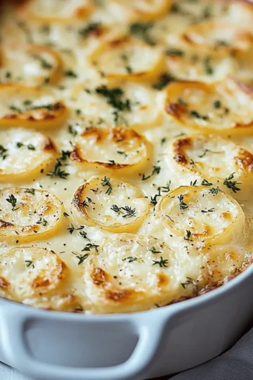Cheesy Garlic Scalloped Potatoes