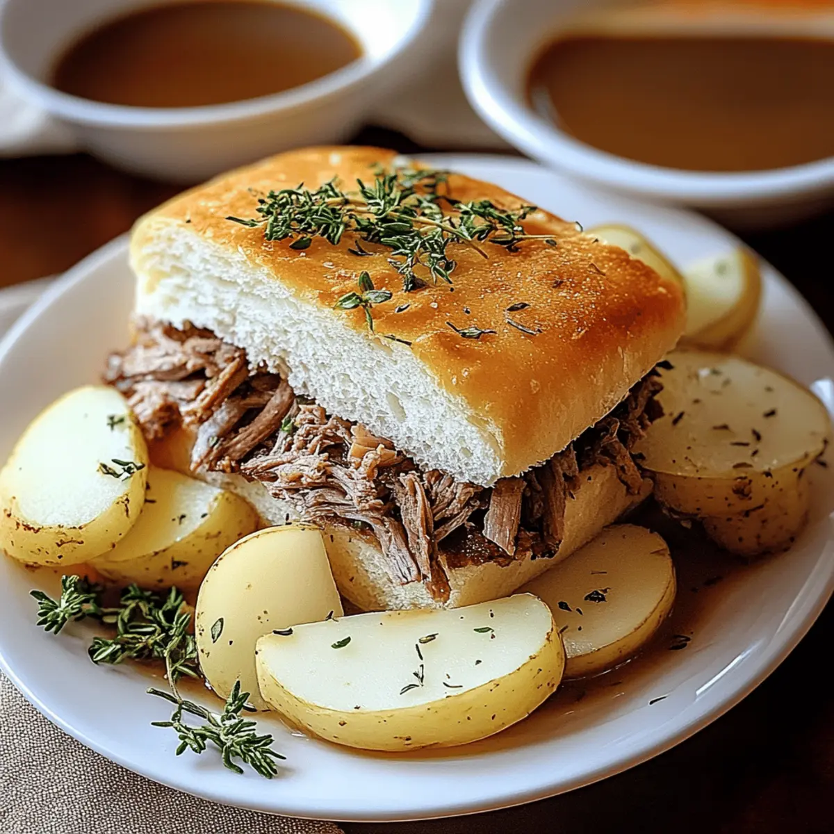 Savory Roasted French Dip Sandwich