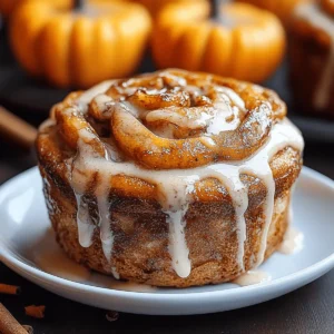 Pumpkin Cinnamon Roll Muffins