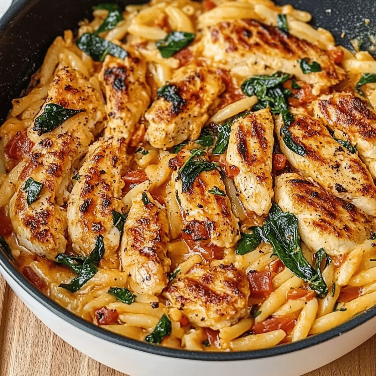 Creamy Sun-Dried Tomato Chicken Orzo