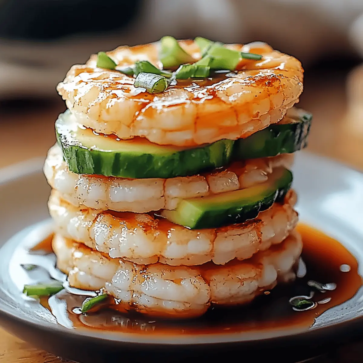Spicy Shrimp Sushi Stacks