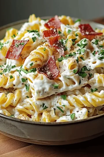 Creamy Bacon Ranch Pasta Salad