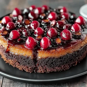 Chocolate Cherry Upside Down Cake