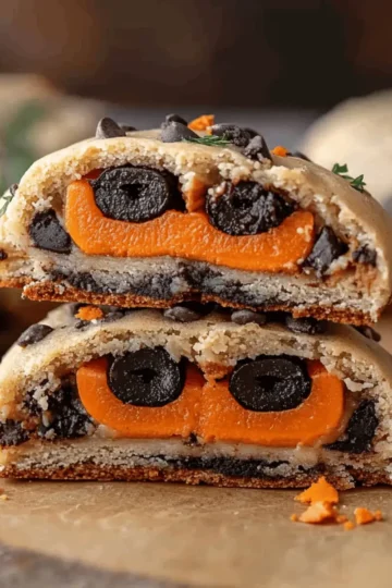 Halloween Oreo Stuffed Chocolate Chip Cookies