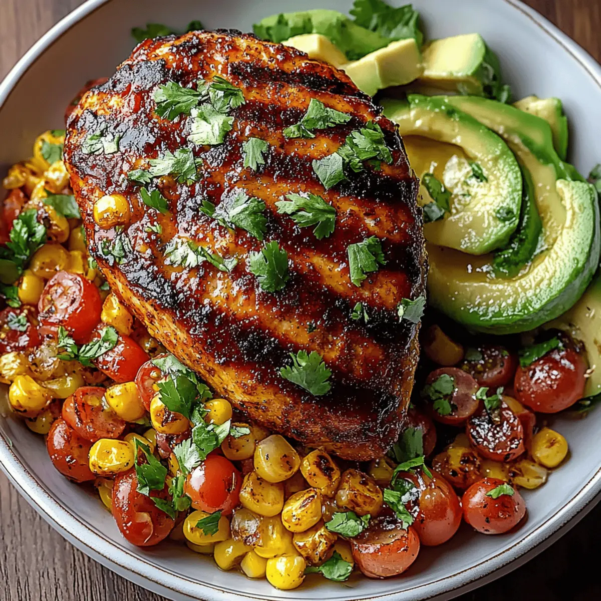 Grilled Hot Honey Chicken with Sweet Corn Salad