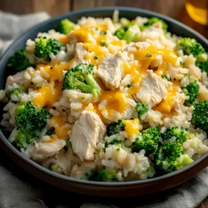 Cheesy Chicken Broccoli Rice