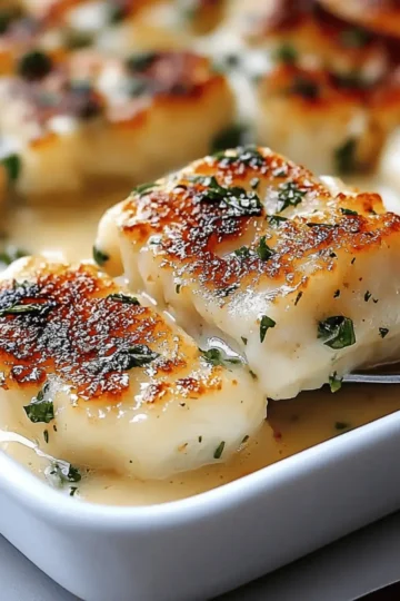 Baked Cod in Coconut Lemon Cream Sauce