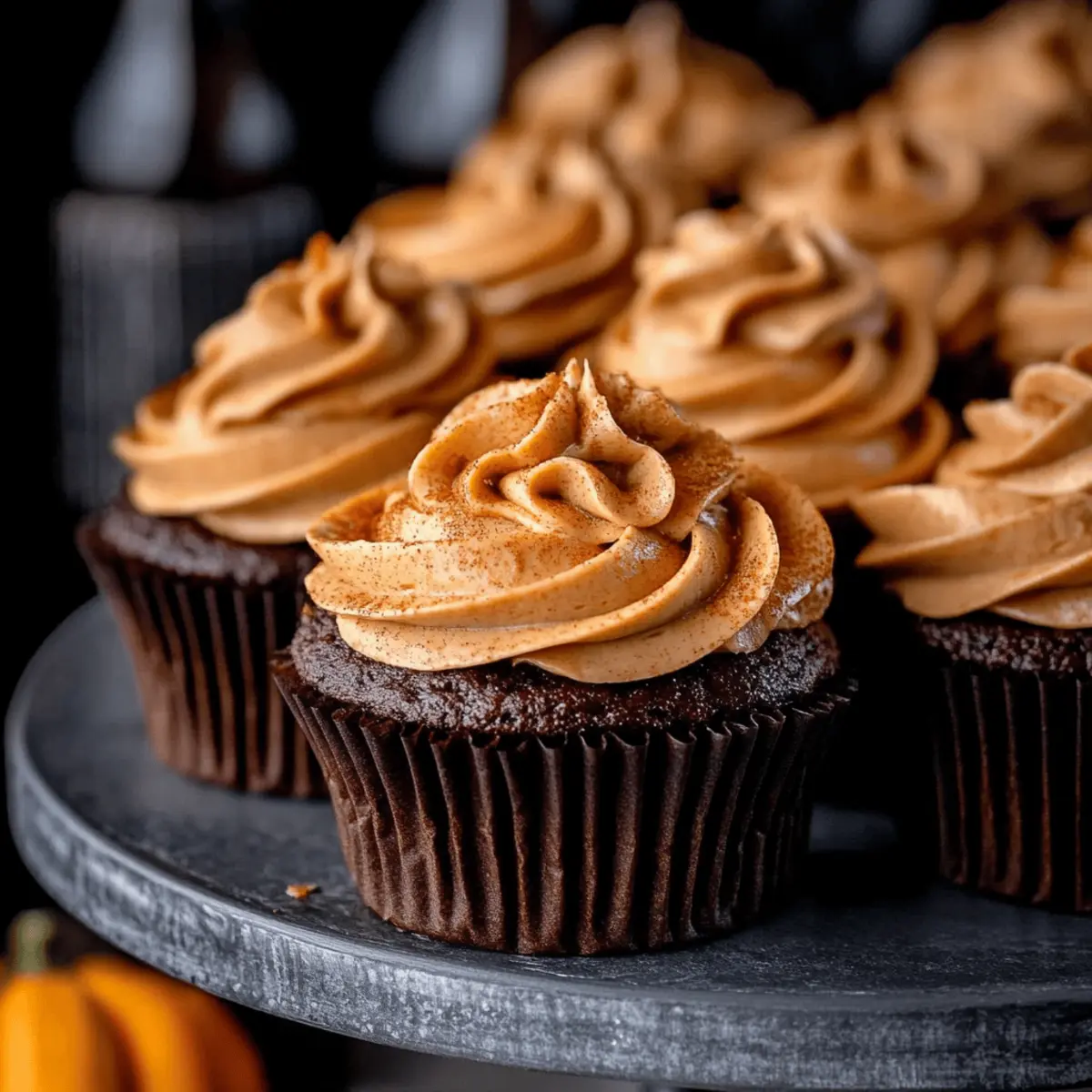 Chocolate Pumpkin Cupcakes
