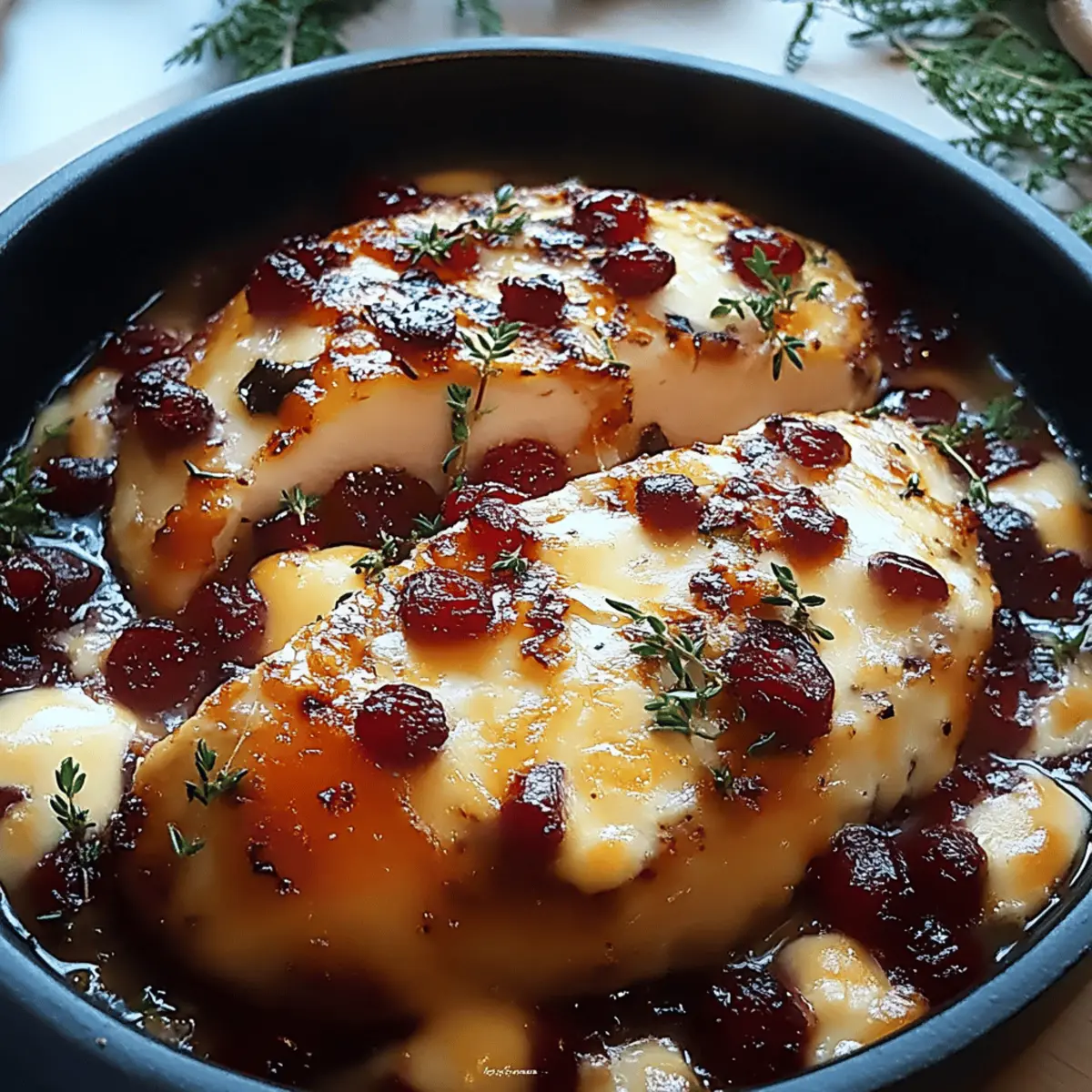Cranberry Brie Stuffed Chicken