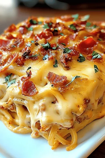 Cheesy Chicken Spaghetti Casserole