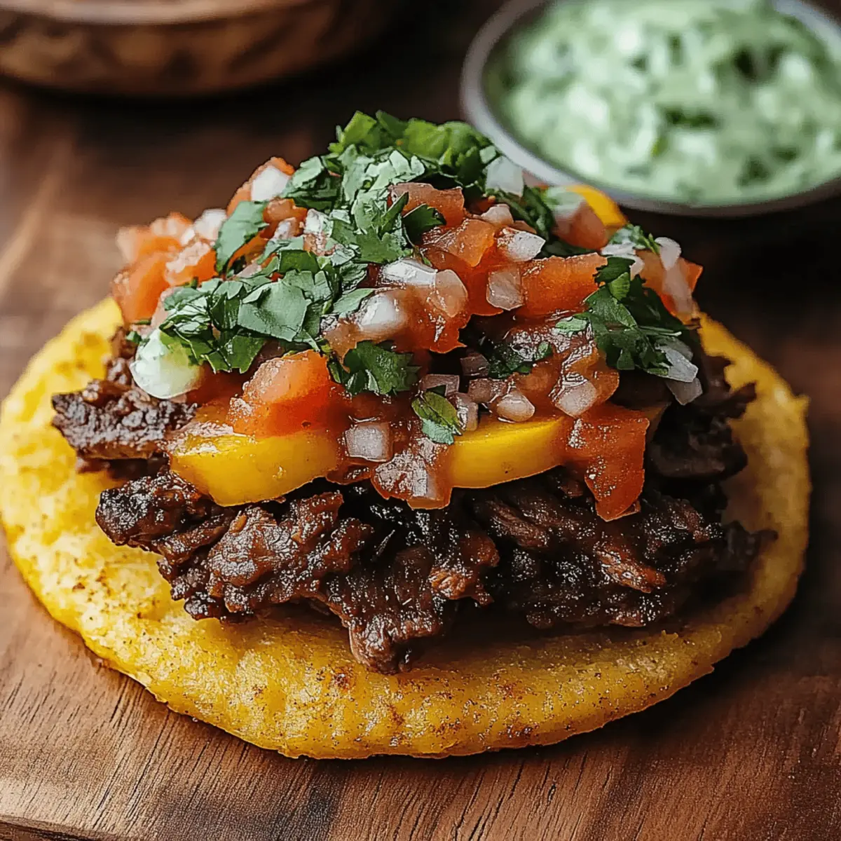 Mexican Tostadas de Carne Asada
