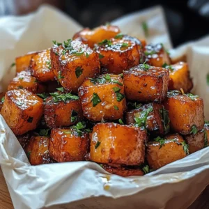 Roasted Sweet Potatoes with Cinnamon & Honey