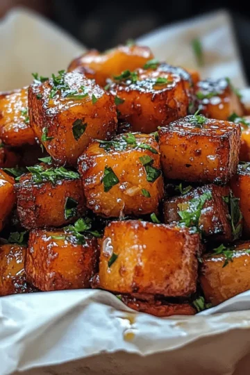 Roasted Sweet Potatoes with Cinnamon & Honey