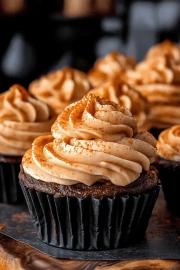 Chocolate Pumpkin Cupcakes