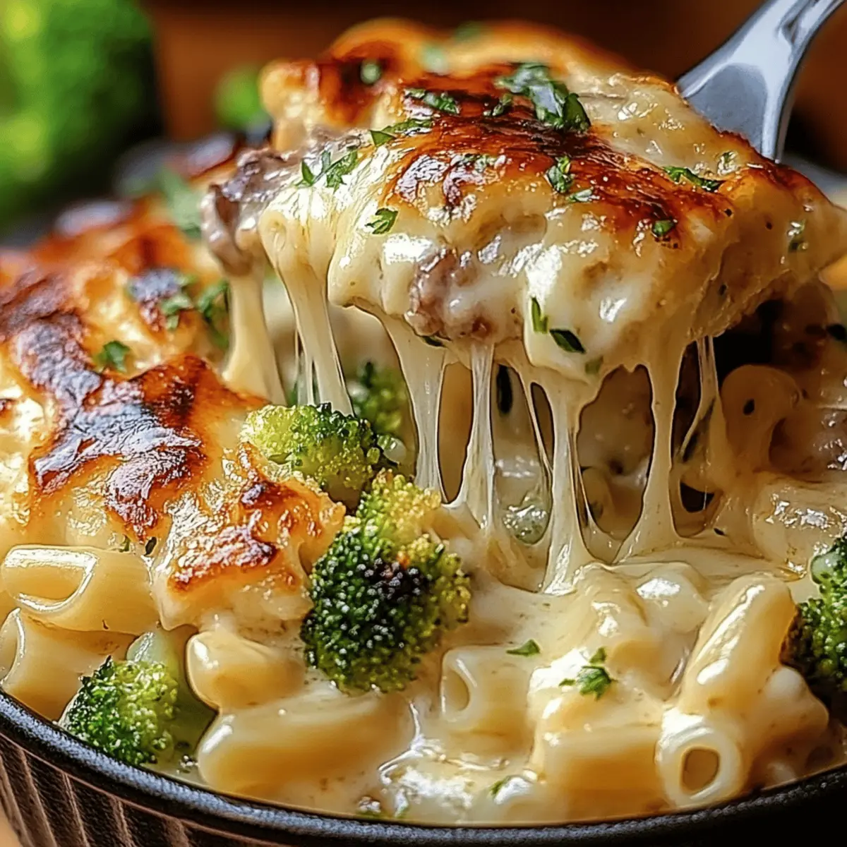 Chicken and Broccoli Alfredo Bake