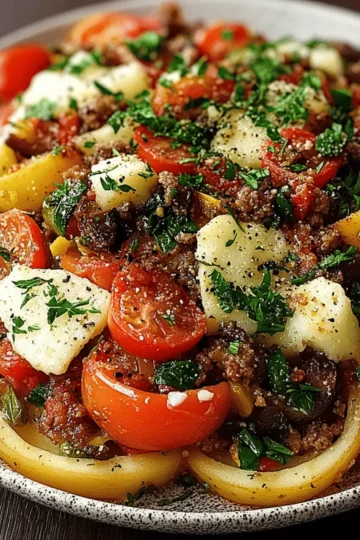 Mediterranean Ground Beef Stir Fry