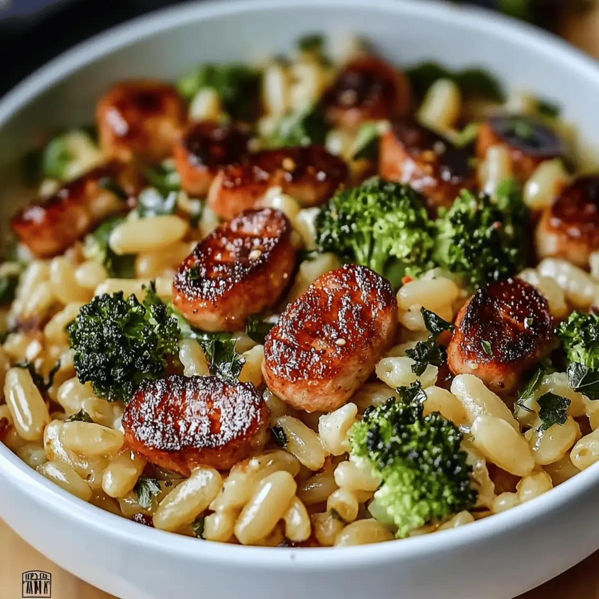 Chicken Sausage and Broccoli Orzo