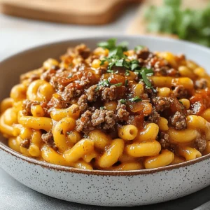 One-Pot Cheeseburger Macaroni