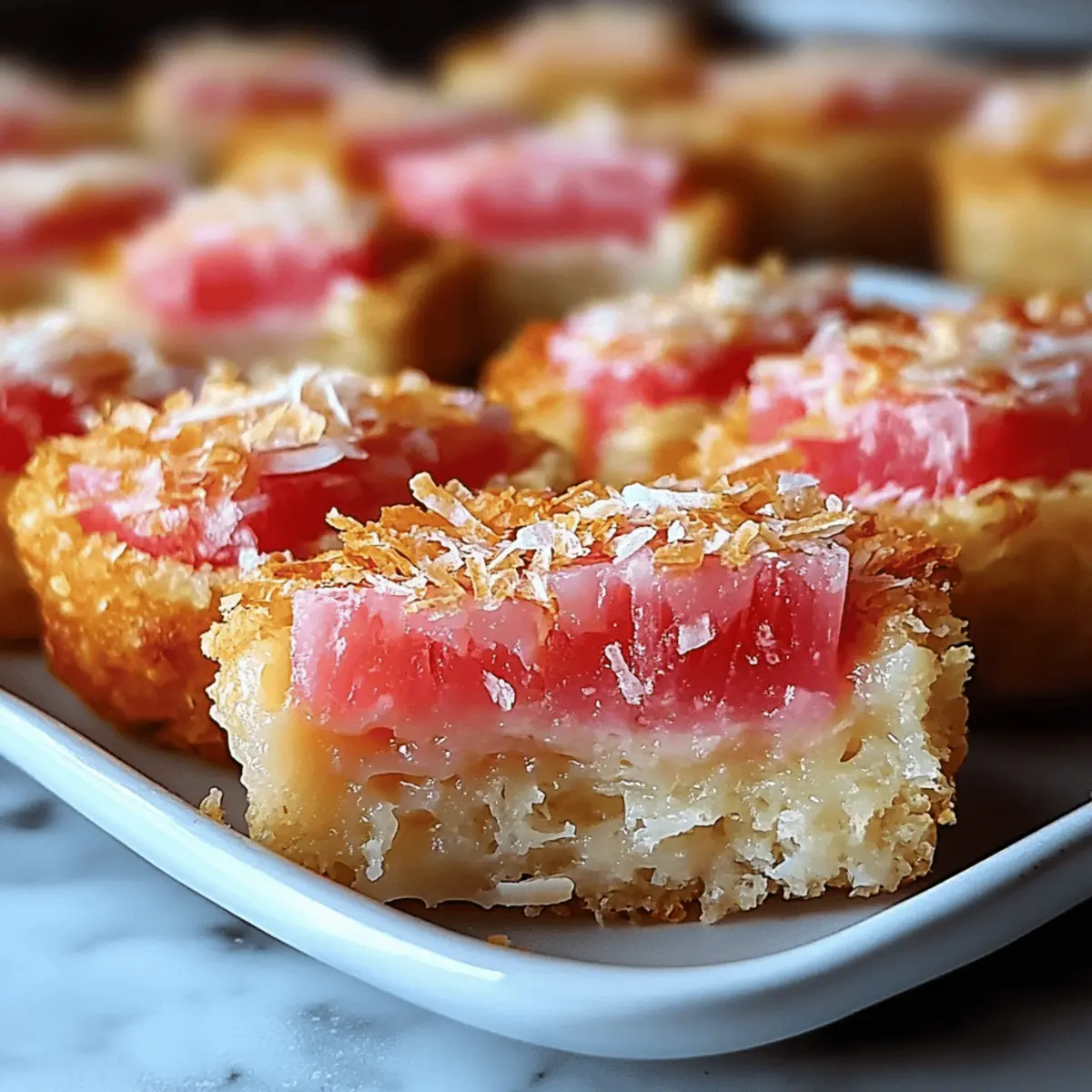 Rhubarb Coconut Macaroon Tarts