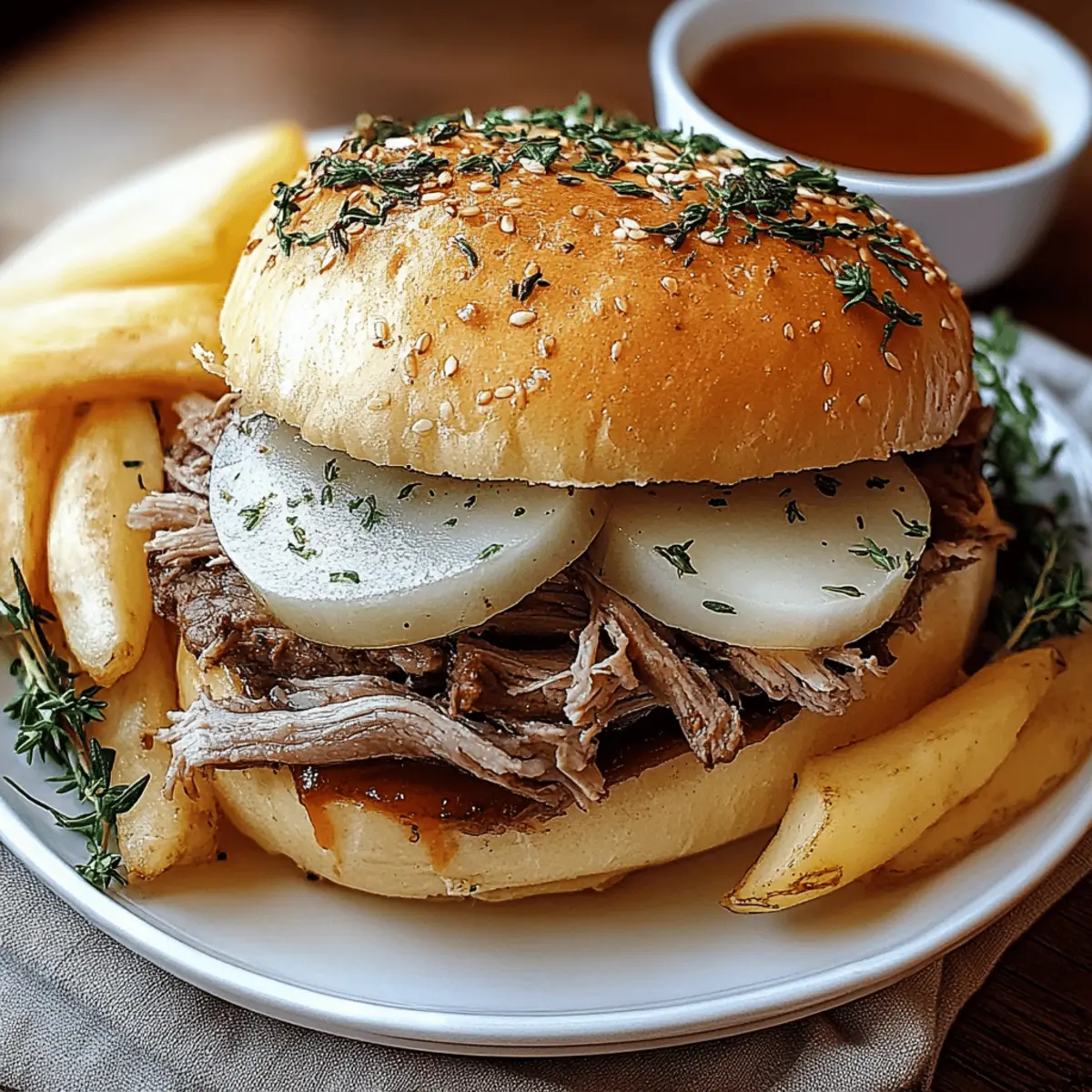 Savory Roasted French Dip Sandwich