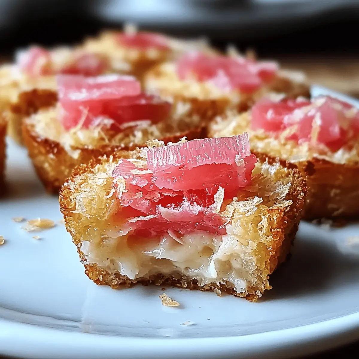 Rhubarb Coconut Macaroon Tarts