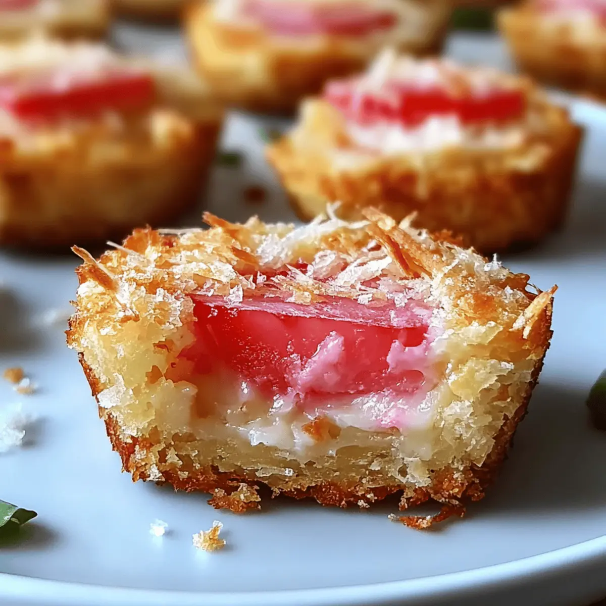 Rhubarb Coconut Macaroon Tarts