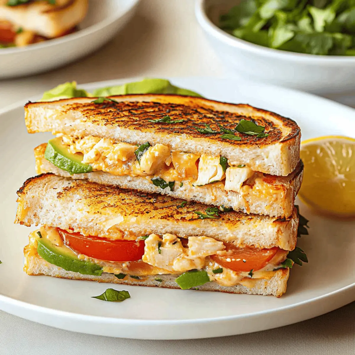 Chicken Avocado Melt Sandwich