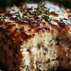Garlic Parmesan Chicken Meatloaf