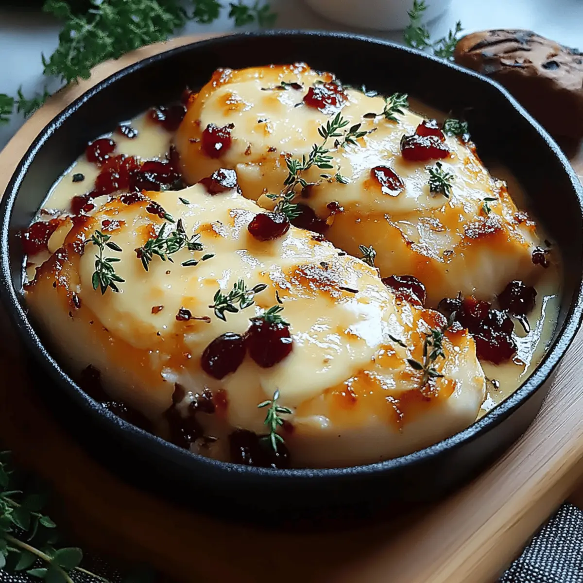 Cranberry Brie Stuffed Chicken