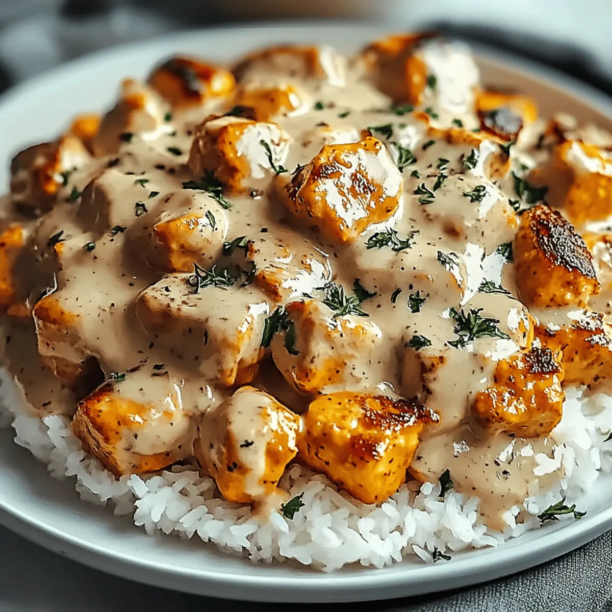 Creamy Smothered Chicken and Rice