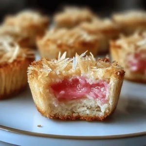 Rhubarb Coconut Macaroon Tarts