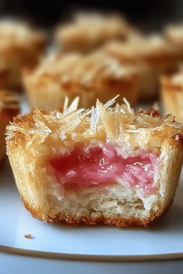 Rhubarb Coconut Macaroon Tarts