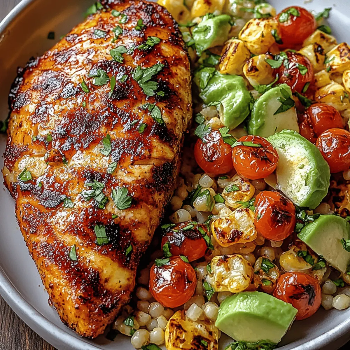 Grilled Hot Honey Chicken with Sweet Corn Salad